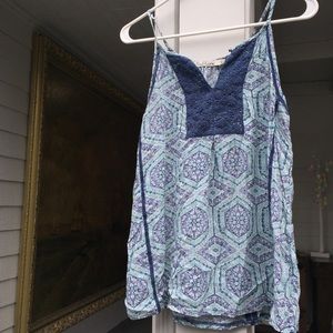 💚🤑Solitaire Teal Geometric Print Tank Top